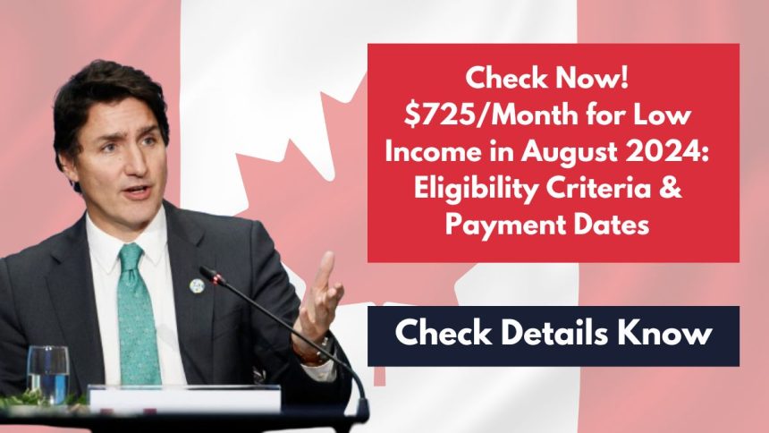 Check Now! $725/Month for Low Income in August 2024: Eligibility Criteria & Payment Dates