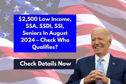 $2,500 Low Income, SSA, SSDI, SSI, Seniors In August 2024 – Check Who Qualifies?